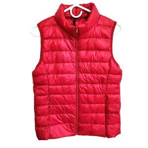 NWT 89th & Madison Red Lightweight Packable Down Vest Size M